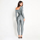 Women's One Shoulder Ruched Top and Leggings Set