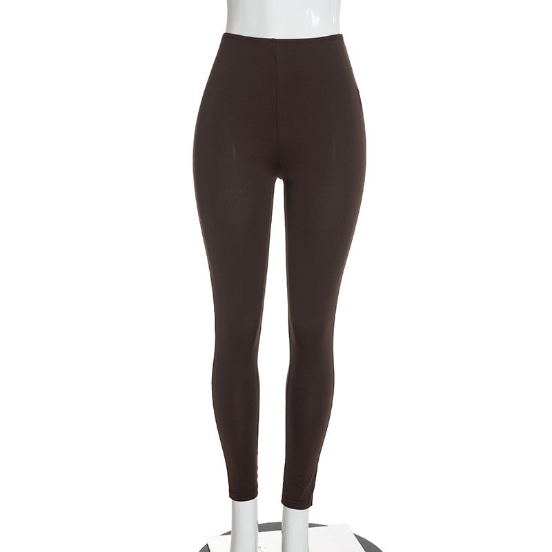 Women's Draped Crop Top and Leggings Two Piece Set