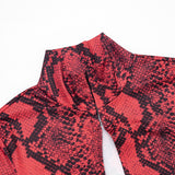 Women's Snake Print Crop Top and Capri Leggings Set