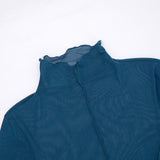 Women's Sheer Mesh Top and Capri Pants Set