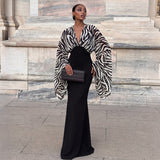 Women's Printed Long Sleeve Maxi Dress
