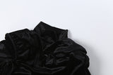 Women's Velvet Crop Top and Mini Skirt Set