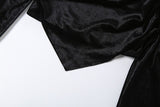 Women's Velvet Crop Top and Mini Skirt Set