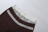 Women's Zip Up Hoodie and Lace Trim Capri Pants Set