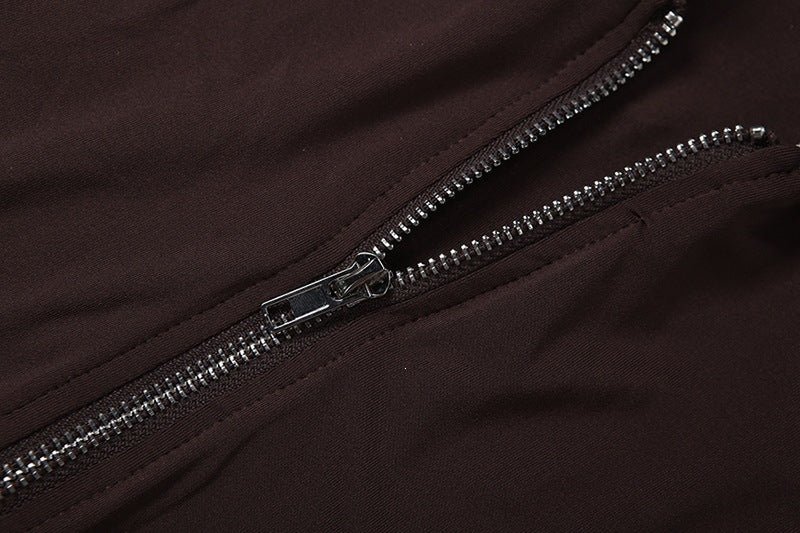 Women's Zip Up Hoodie and Lace Trim Capri Pants Set