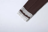 Women's Zip Up Hoodie and Lace Trim Capri Pants Set