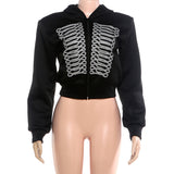 Women's Cropped Hooded Jacket with Decorative Braid Trim