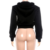 Women's Cropped Hooded Jacket with Decorative Braid Trim