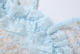 Elegant Sheer Lace Maxi Dress with Halter Neck and Long Sleeves