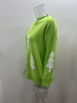 Women's Christmas Tree Sweater with Long Sleeves