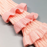 Women's Off-Shoulder Knit Sweater with Ruffle Sleeves
