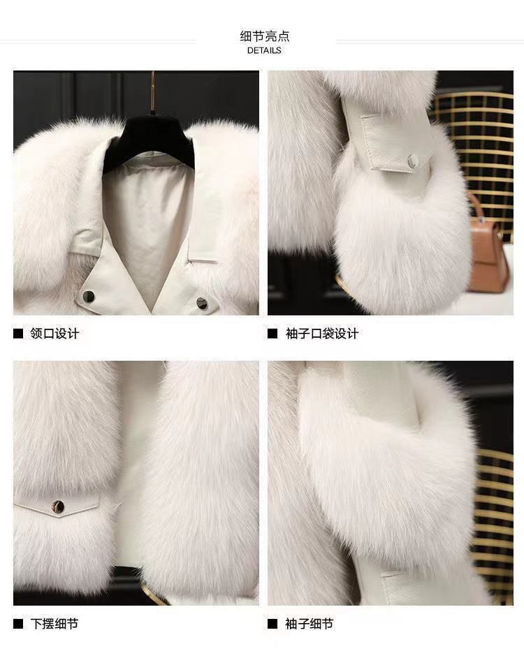 Women's c Jacket with Plush Collar and Statement Sleeves