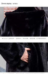 Women's Long  Coat with Plush Collar and Elegant Maxi Length