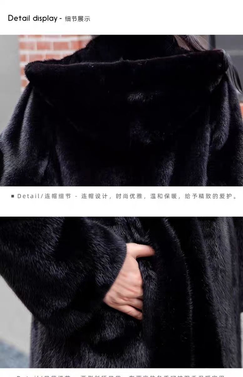 Women's Long  Coat with Plush Collar and Elegant Maxi Length