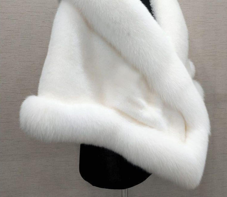 Women's Luxury  Coat with Oversized Collar