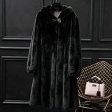 Women's Long   Coat with Hood and Elegant