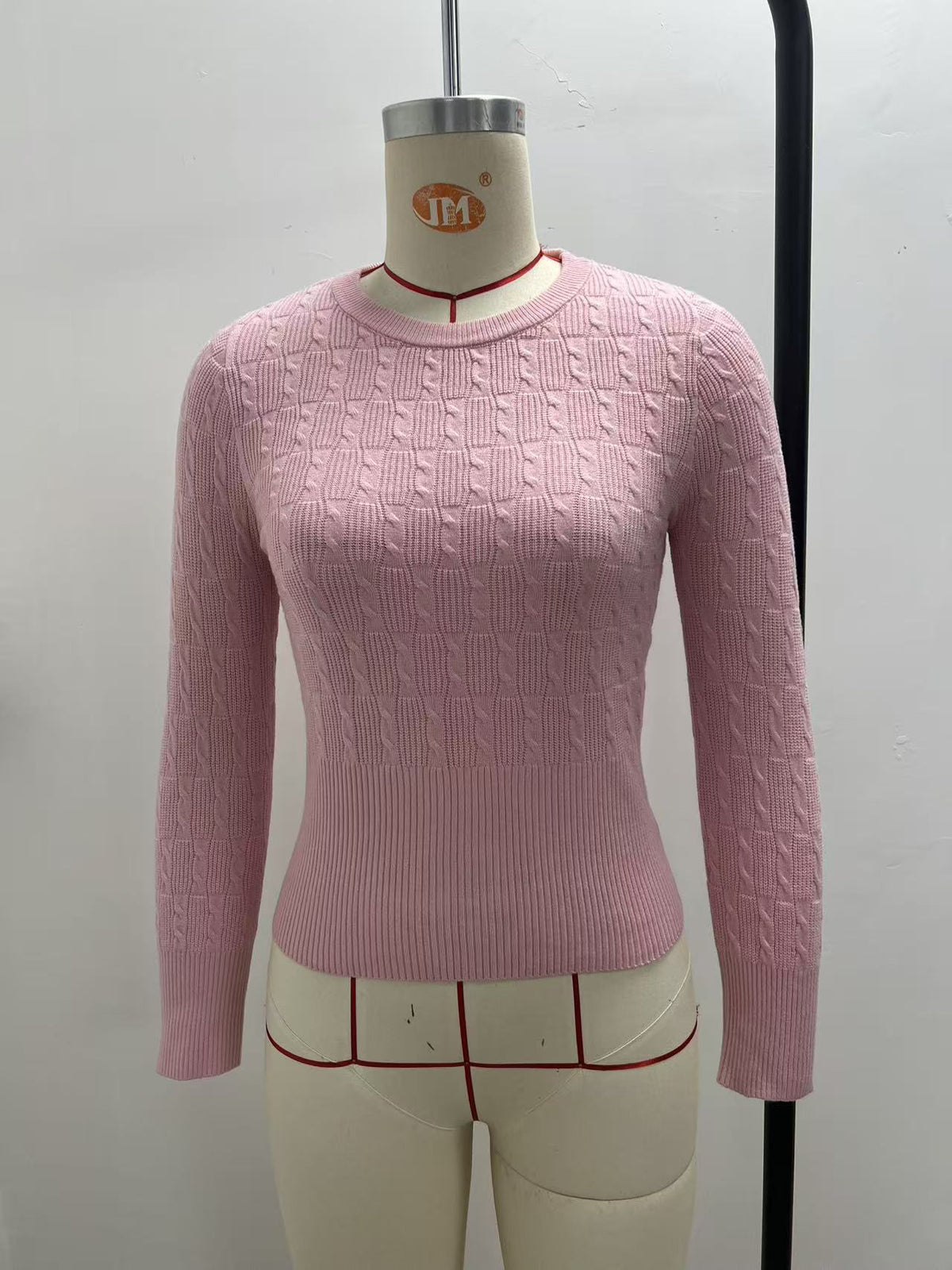 Women's Cable Knit Sweater with Long Sleeves
