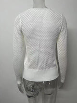 Women's Open Front Knit Cardigan with Long Sleeves