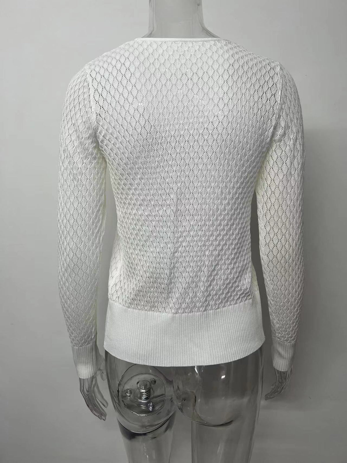 Women's Open Front Knit Cardigan with Long Sleeves