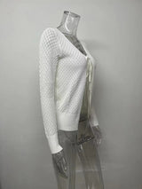 Women's Open Front Knit Cardigan with Long Sleeves