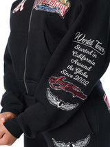 Women's Graphic Zip-Up Hoodie and Wide-Leg Pants Set