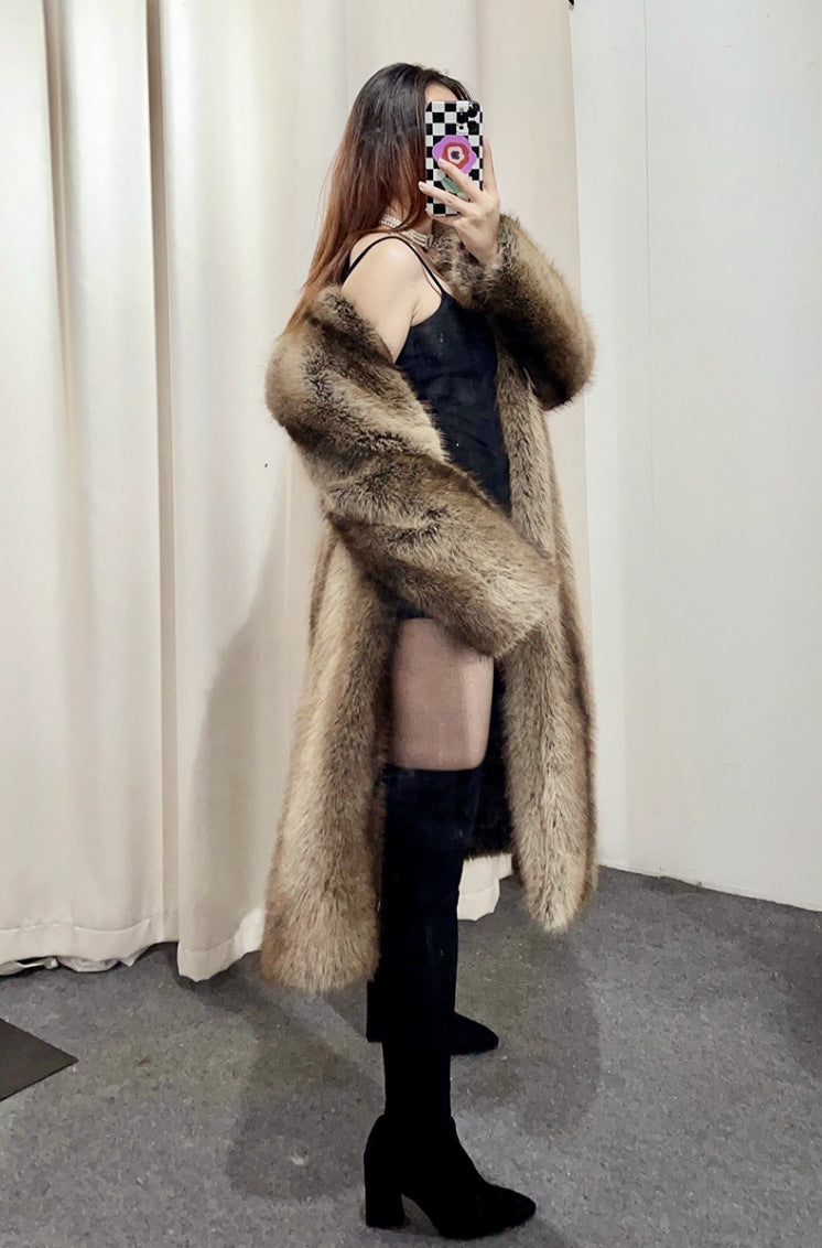 Women's Luxury   Coat with Oversized Collar