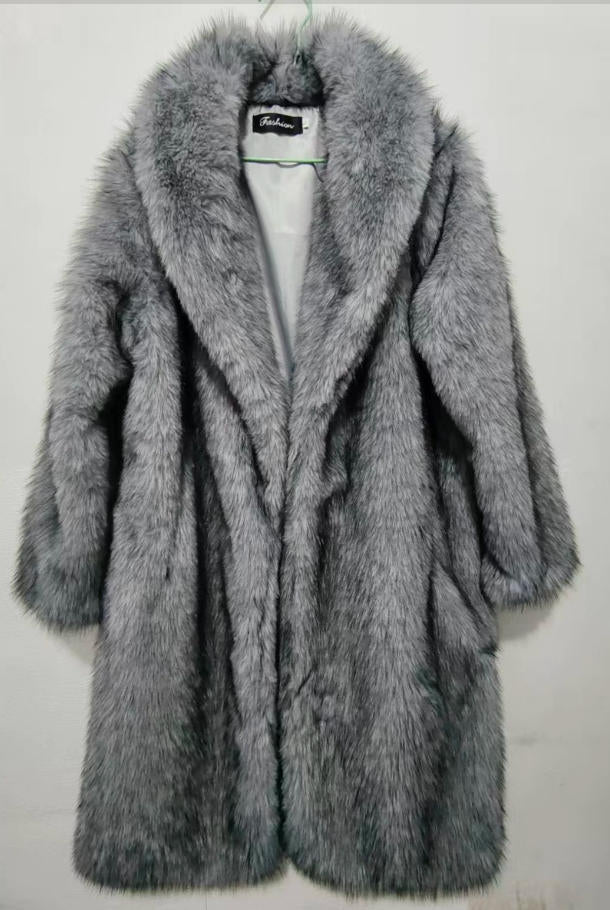 Women's Luxury   Coat with Oversized Collar