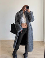 Women's Luxury   Coat with Oversized Collar