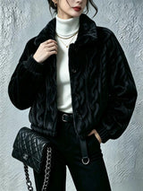 Women's Textured Jacket with Button Closure
