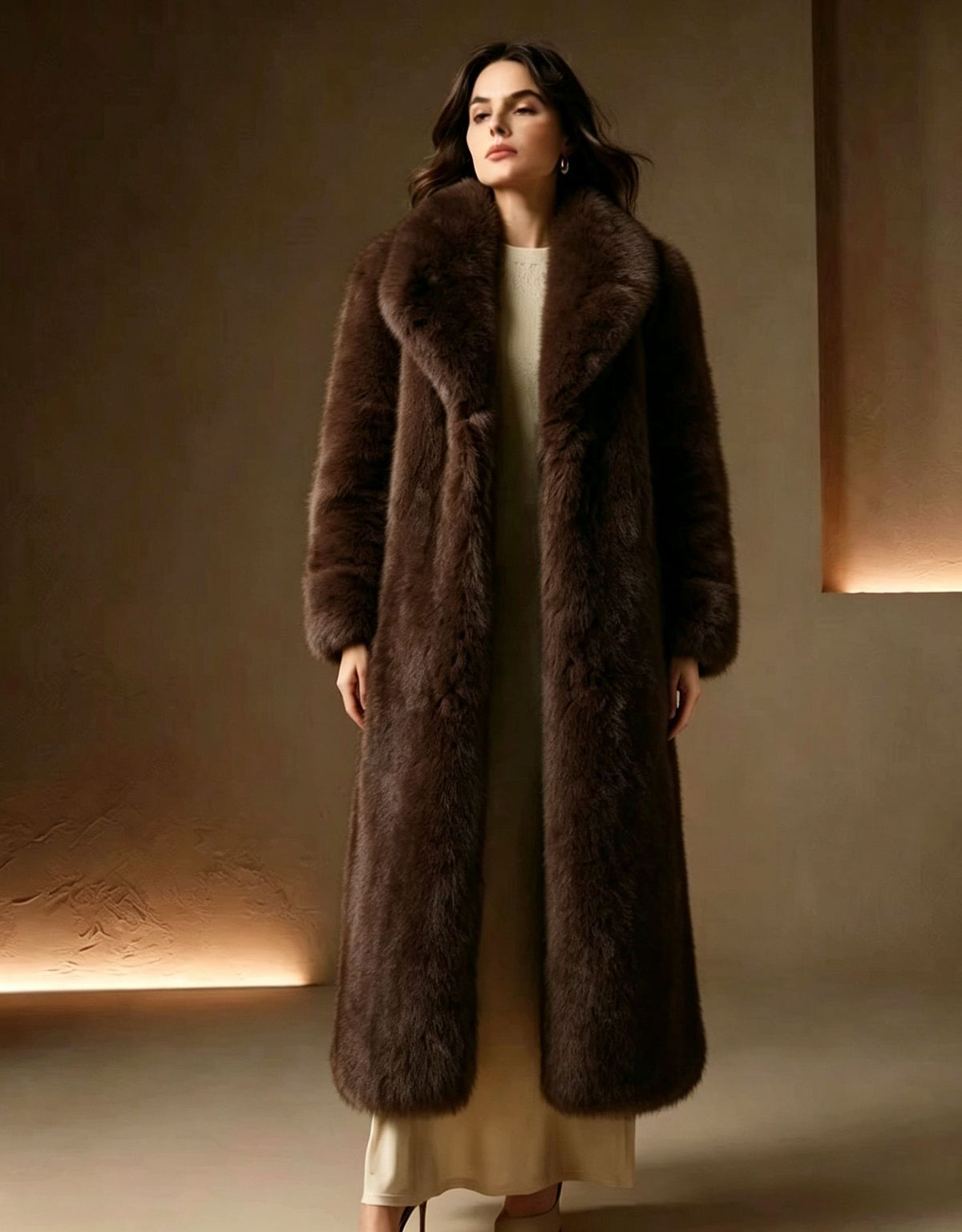 Women's Long Faux Fur Coat