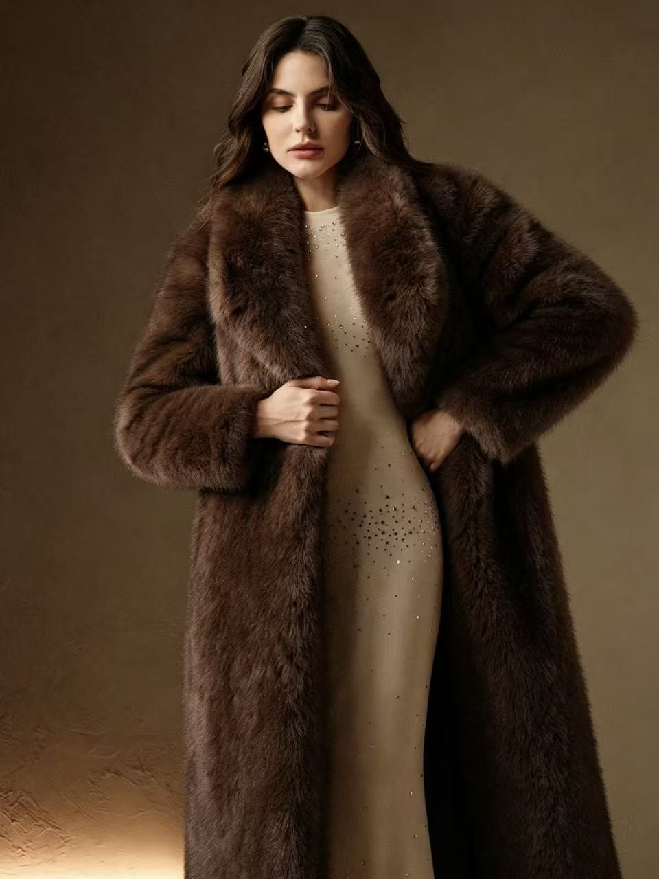 Women's Long Faux Fur Coat