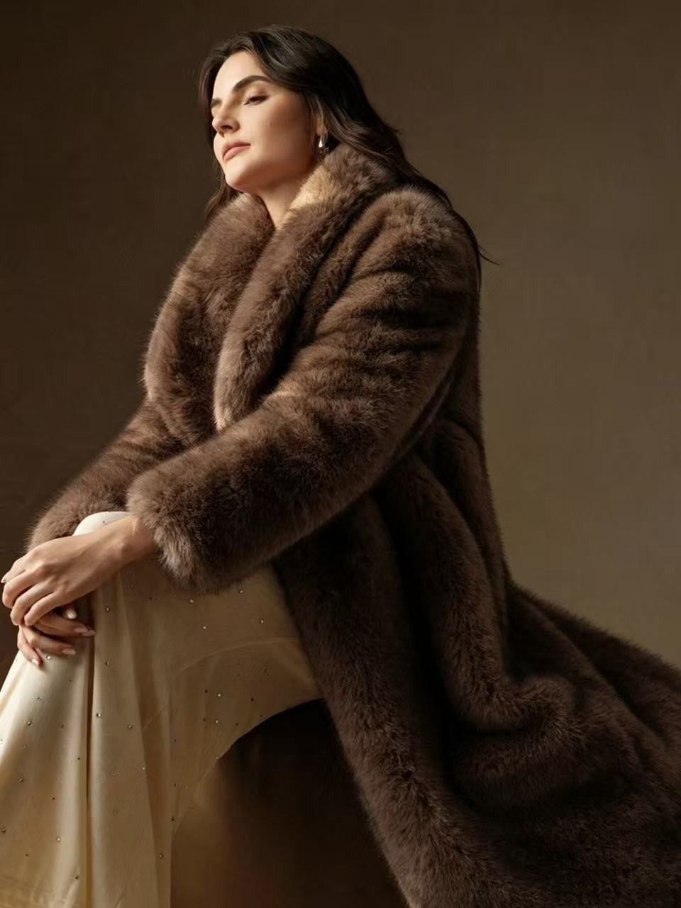 Women's Long Faux Fur Coat