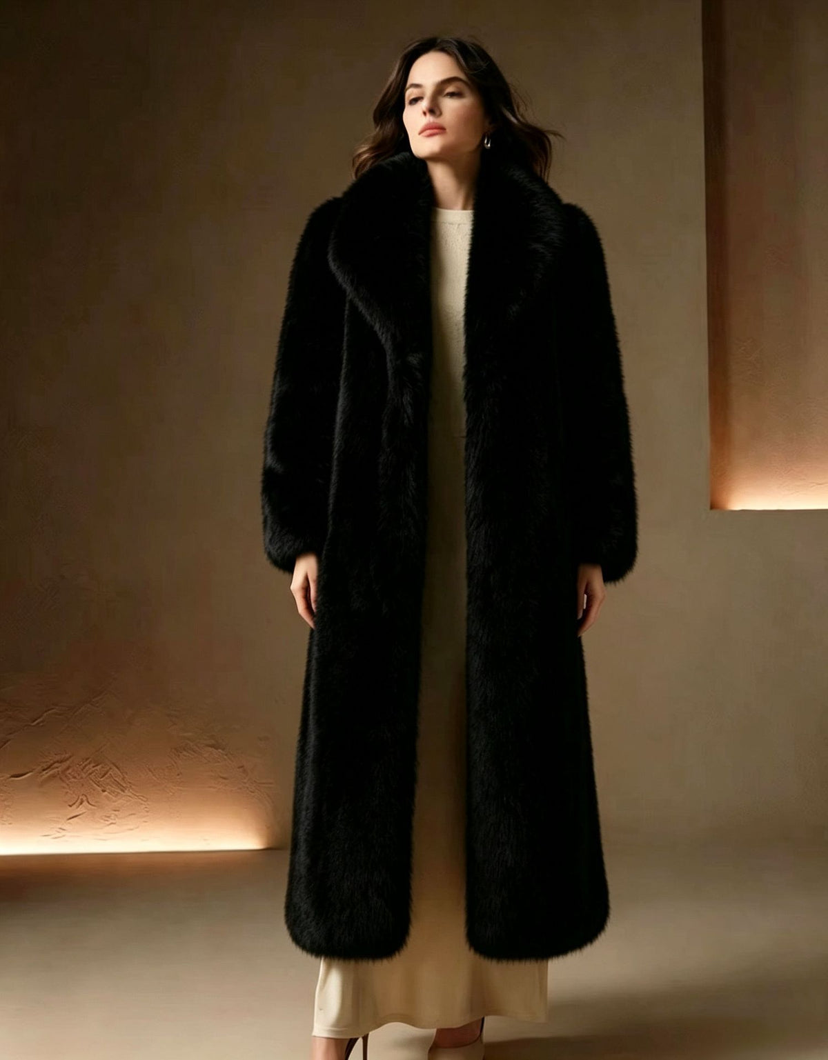 Women's Long Faux Fur Coat