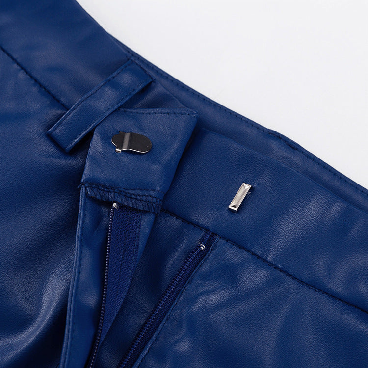 Women's High-Waisted Faux Leather Pants