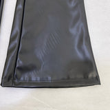Women's High-Waisted Flared Leather Pants