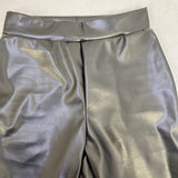 Women's High-Waisted Flared Leather Pants