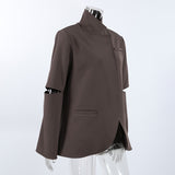 Women's Asymmetric Tailored Blazer Jacket