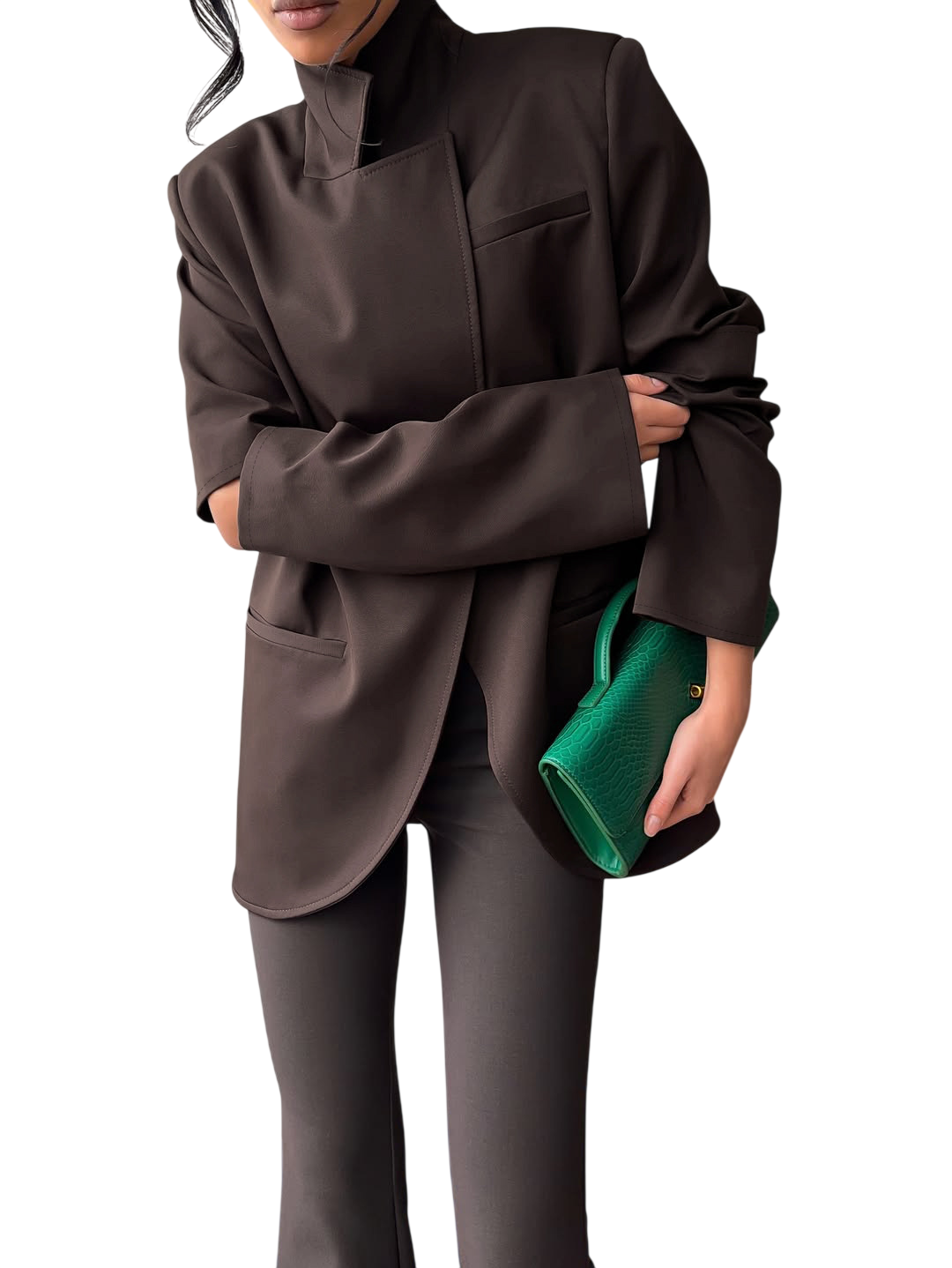 Women's Asymmetric Tailored Blazer Jacket