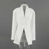 Elegant Single Button Blazer Jacket