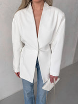 Elegant Single Button Blazer Jacket