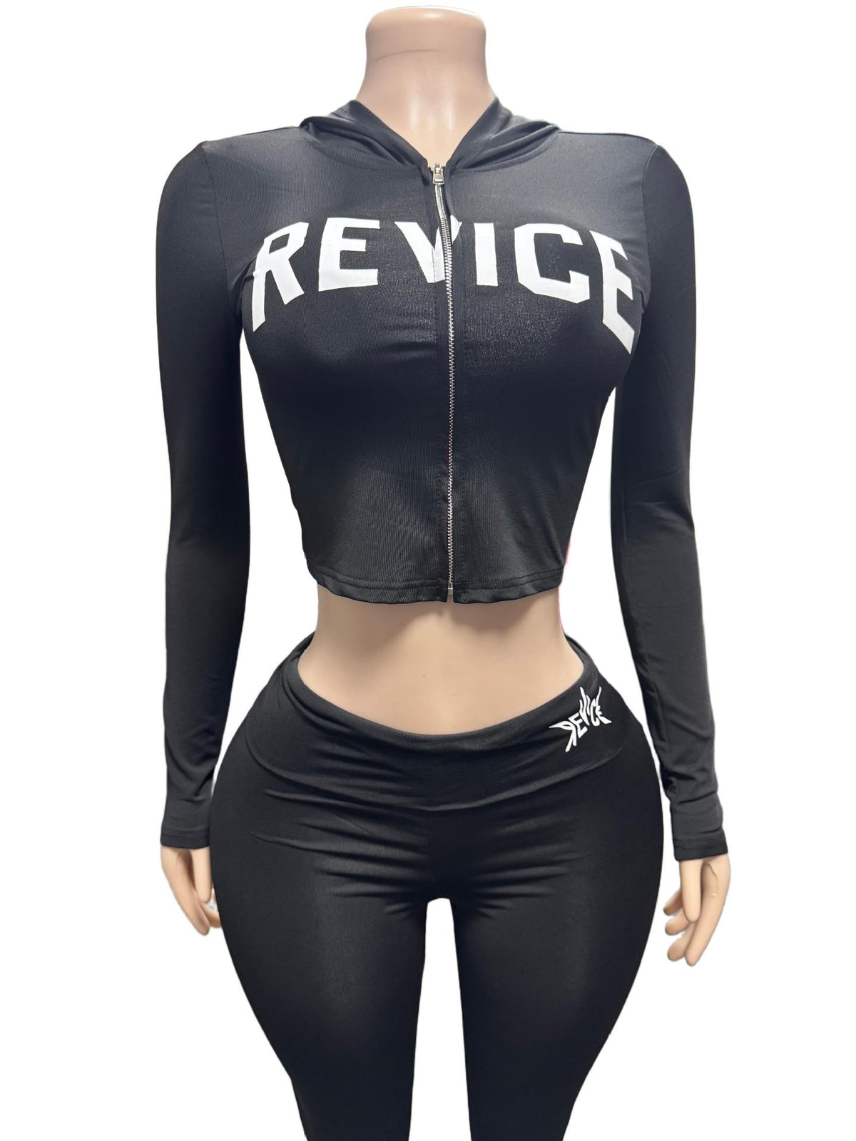 Women's Cropped Zip Hoodie & Flared Pants Set