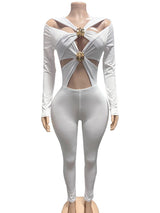 Women's Twist Front Cutout Jumpsuit
