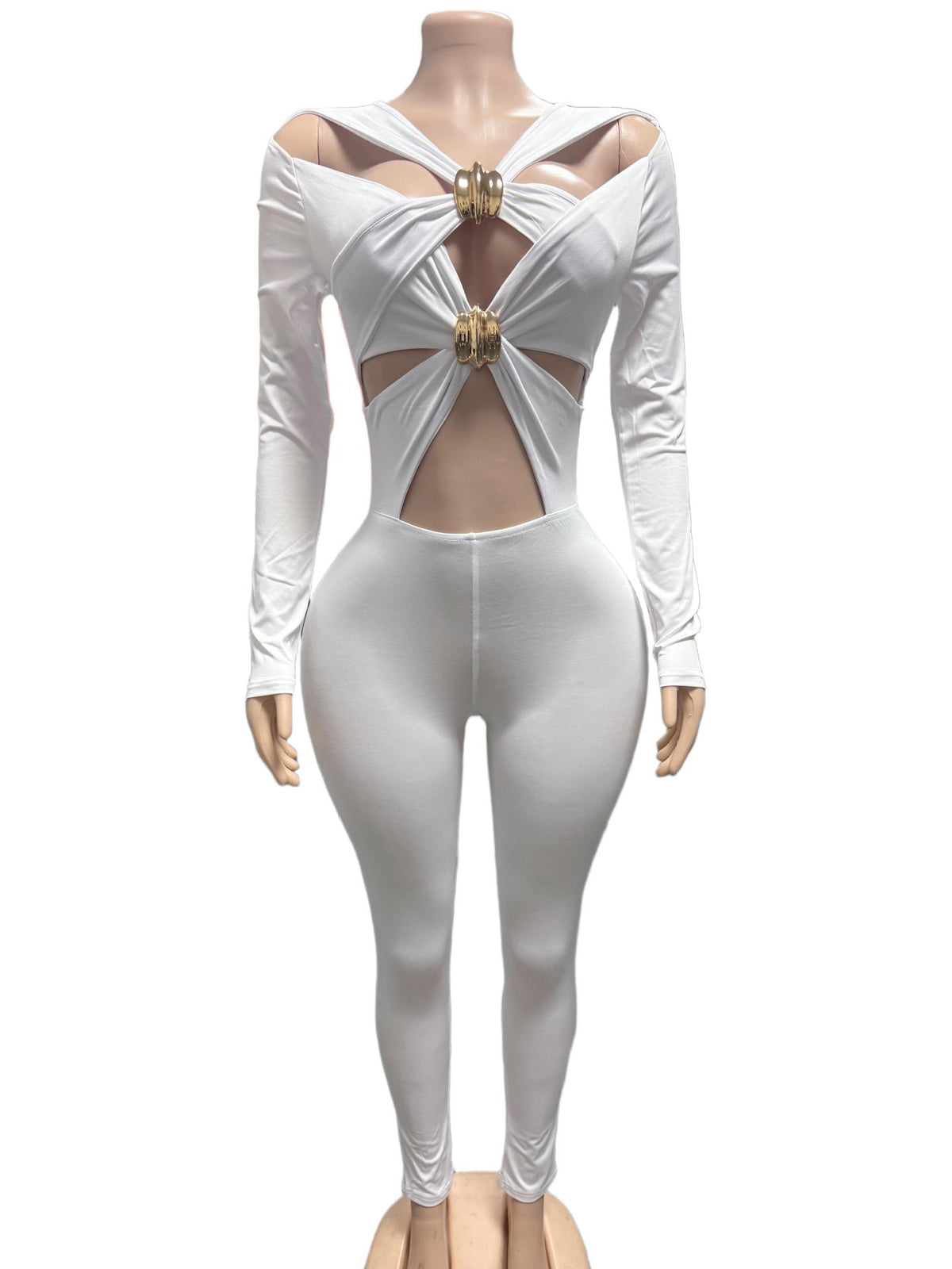 Women's Twist Front Cutout Jumpsuit