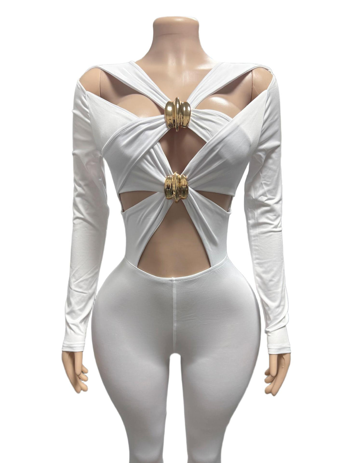 Women's Twist Front Cutout Jumpsuit