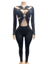 Women's Twist Front Cutout Jumpsuit