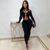 Women's Twist Front Cutout Jumpsuit