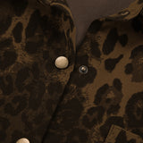 Women's Leopard Print Oversized Shirt Jacket