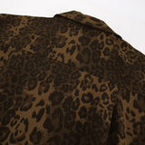Women's Leopard Print Oversized Shirt Jacket