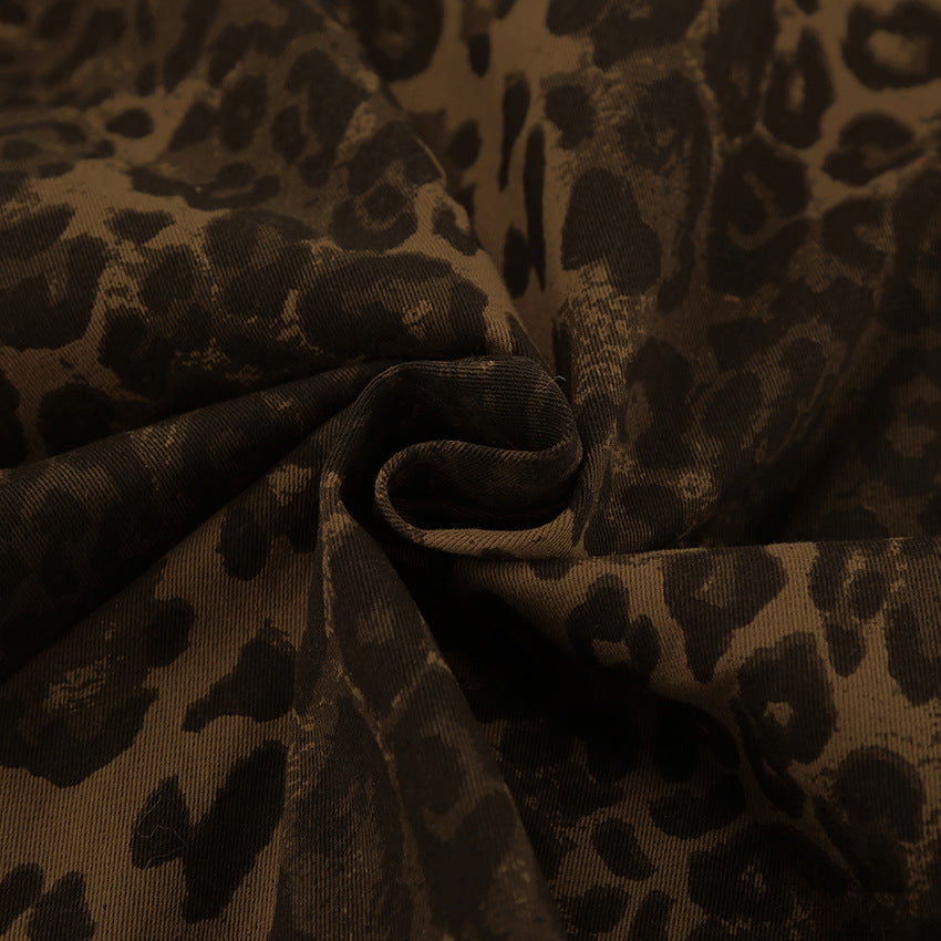 Women's Leopard Print Oversized Shirt Jacket