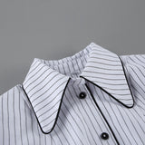 Women's Striped Button Down Shirt Top
